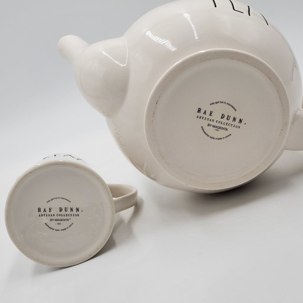 Rae Dunn TEA Pot & CREAM Pitcher - NWOT - Picture 12 of 16